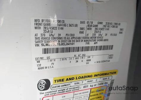 2018 Lincoln Navigator L Reserve from USA, damaged, VIN 5LMJJ3LT0JEL04161